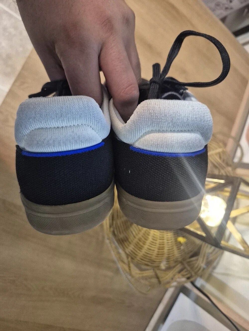 Rothy's RS01 Sneaker in Black, White, Brown